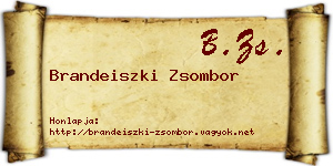 Brandeiszki Zsombor névjegykártya